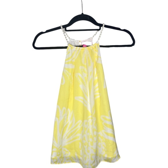 Lilly Pulitzer Yellow and White Tank Top XS - Picture 2 of 4